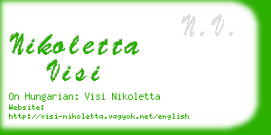 nikoletta visi business card